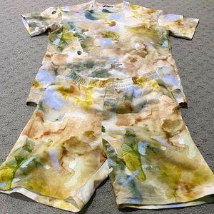 WATERCOLOR PRINT T-SHIRT & SHORTS SET - ZARA